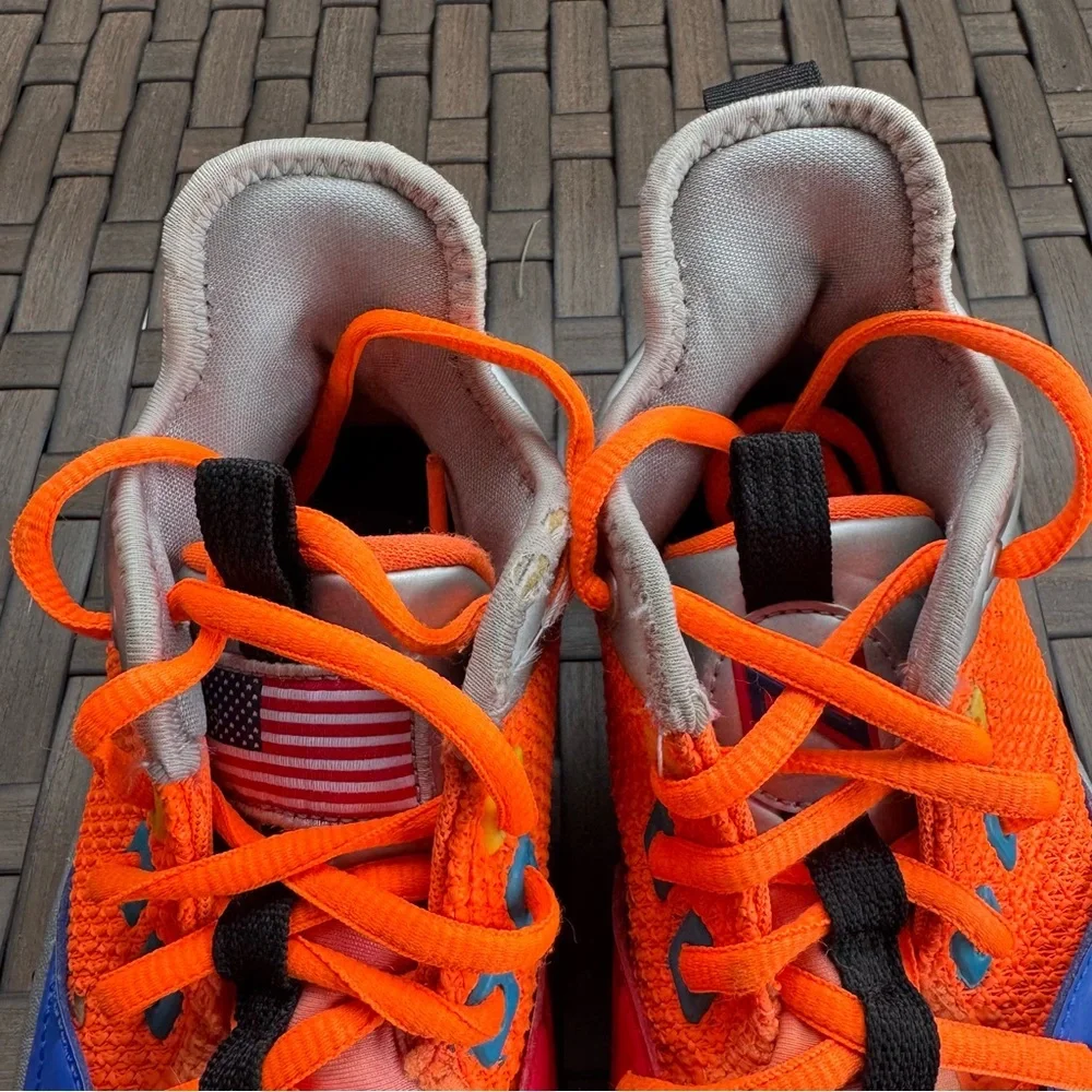 Nike Youth Kids'‎ PG 3 NASA Armstrong Apollo XII Total Orange Sneakers Size 6Y